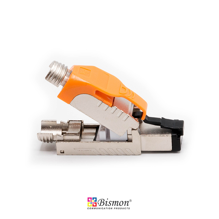 Cat.6A Toolless Termination plug shielded (Orange color)